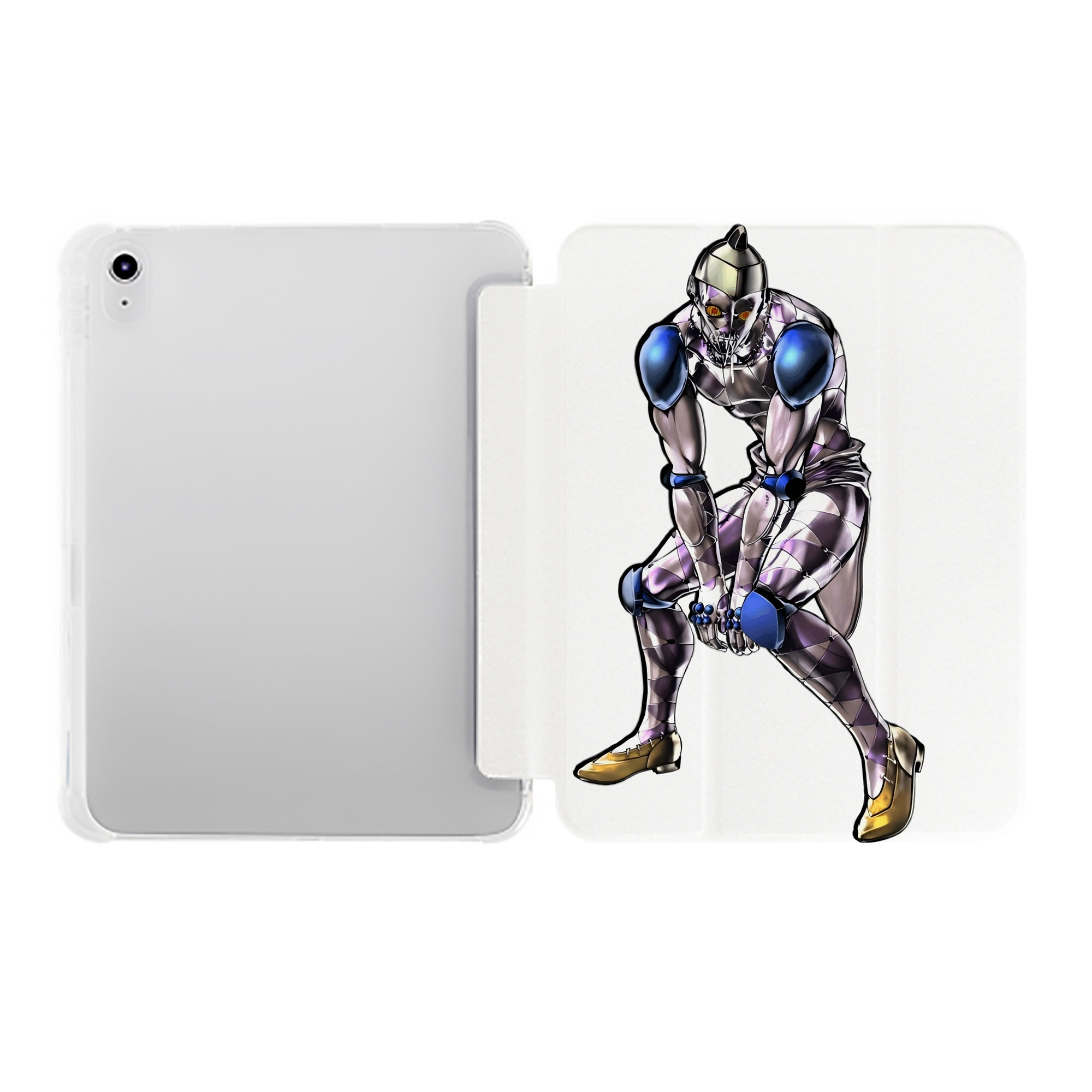 （画像用） ジョジョの奇妙な冒険 JoJo's Bizarre Adventure IPad ケース ペン収納付き 三つ折りスタンド PUレザー×シリコン 対応機種9.5/10.5/10.9インチ